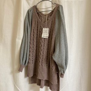 Free People NWT Open Weave Sweater